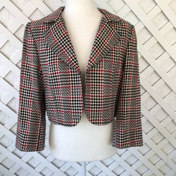 Jessica Howard Tweed Cropped Shrug 